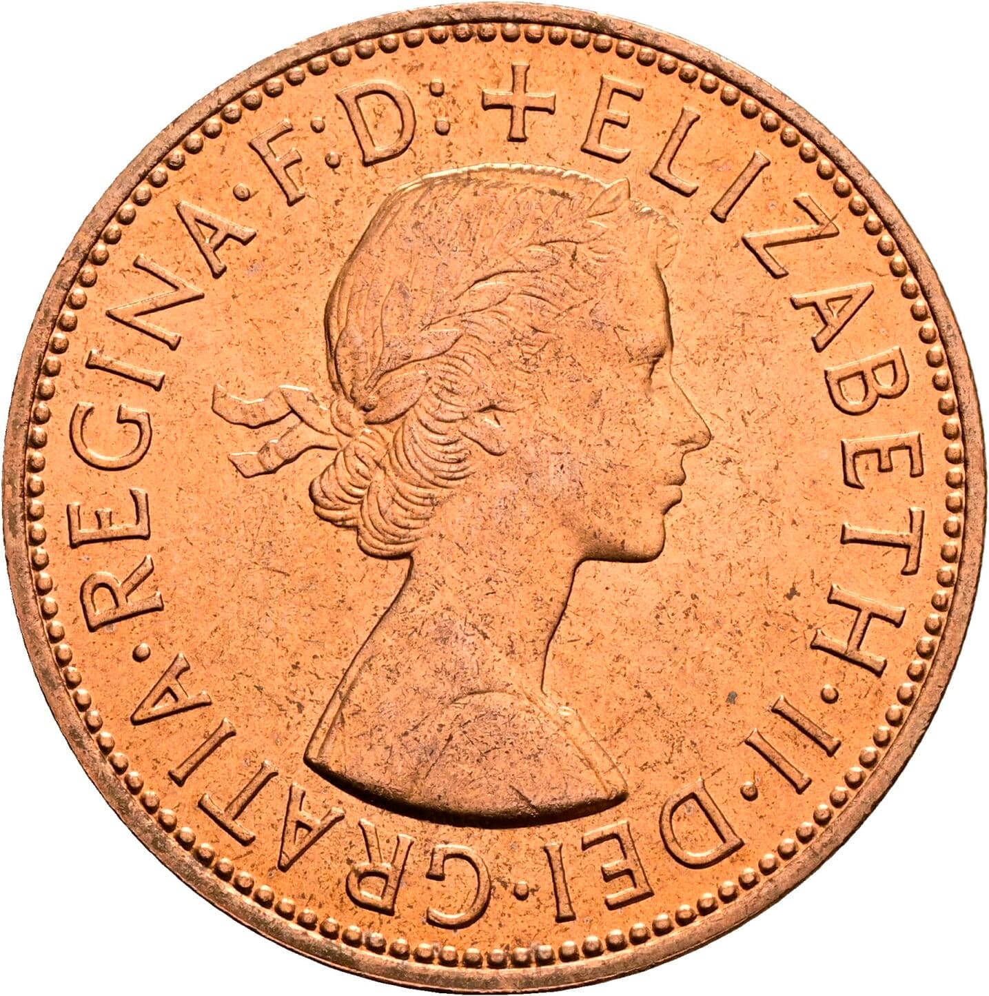 1 Penny Elisabeth II. 1952-2022 1967 – Vorderseite