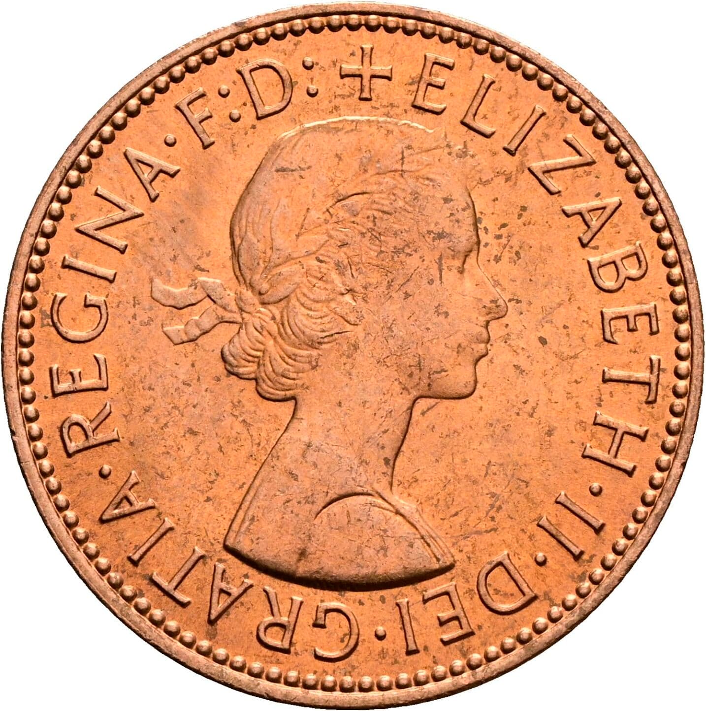 Half Penny Elisabeth II. 1952-2022 1967 – Vorderseite