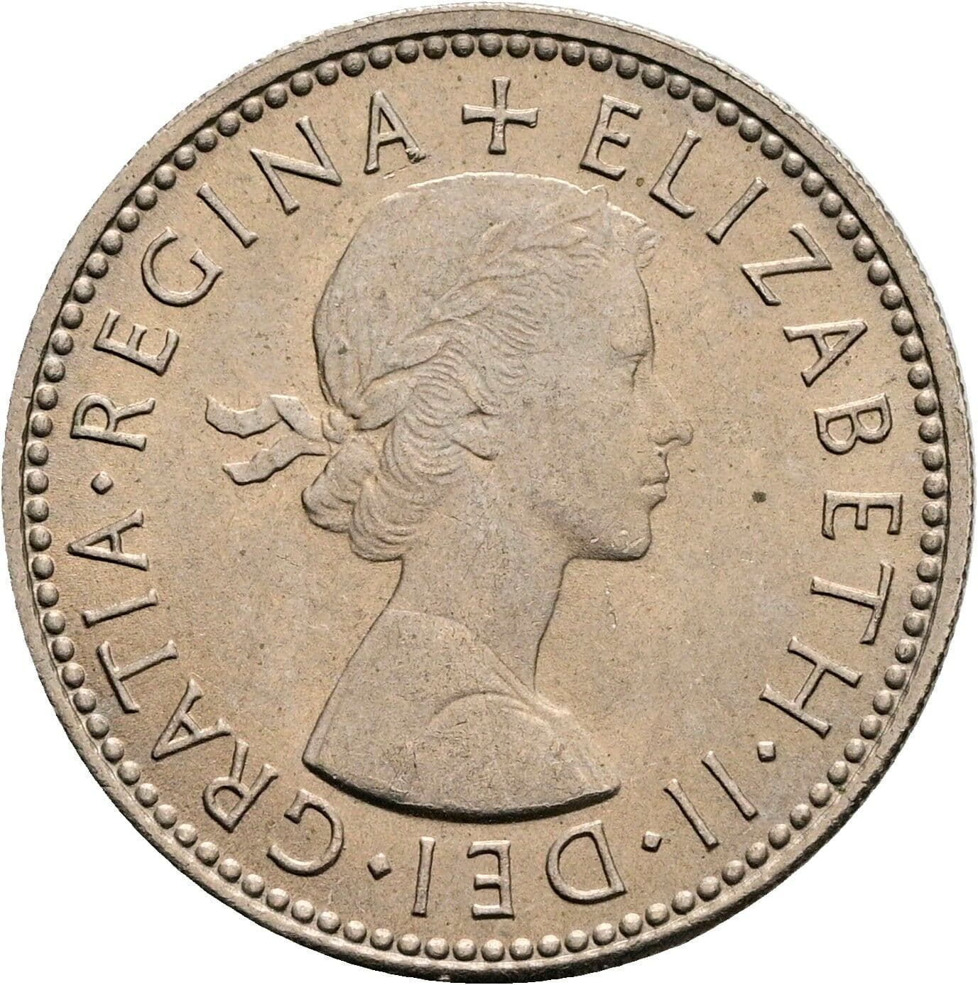 1 Shilling Elisabeth II. 1952-2022 1964 – Vorderseite
