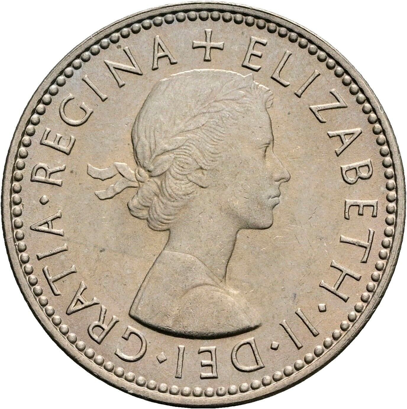 1 Shilling Elisabeth II. 1952-2022 1965 – Vorderseite