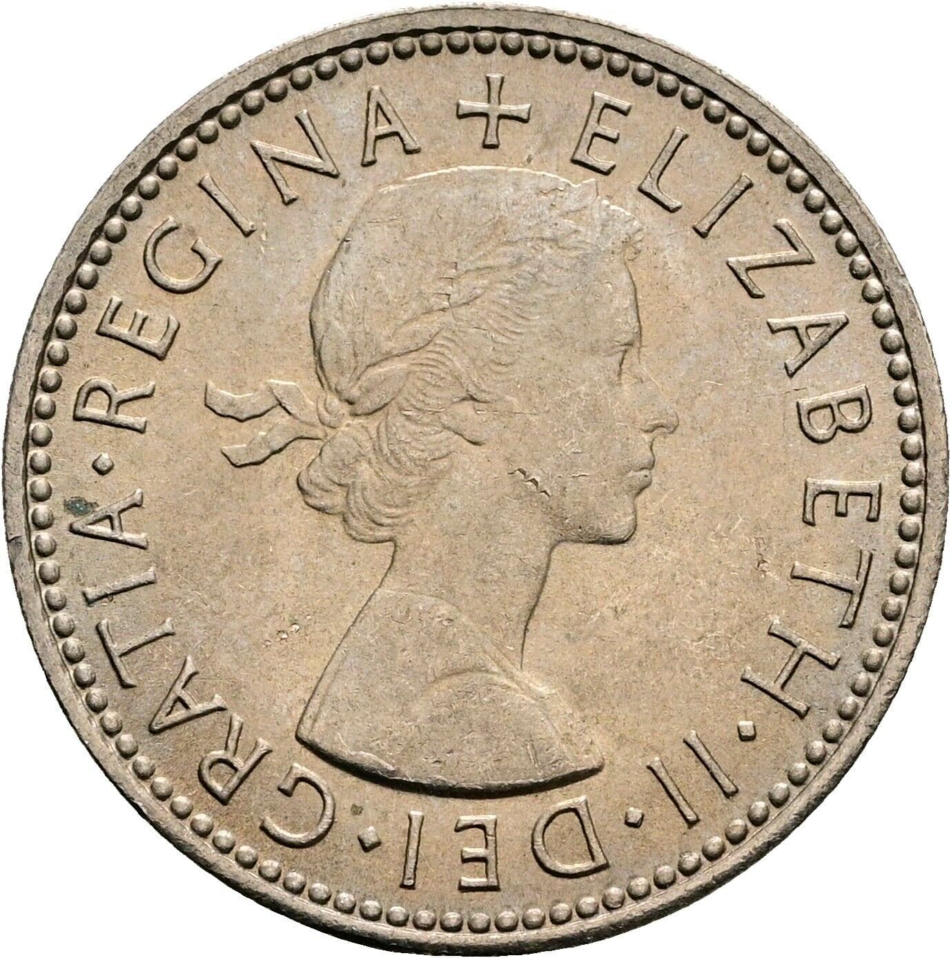 1 Shilling Elisabeth II. 1952-2022 1964 – Vorderseite