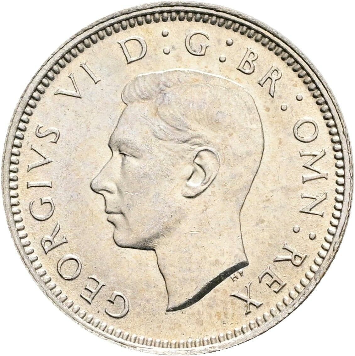 6 Pence George VI. 1936-1952 1942 – Vorderseite