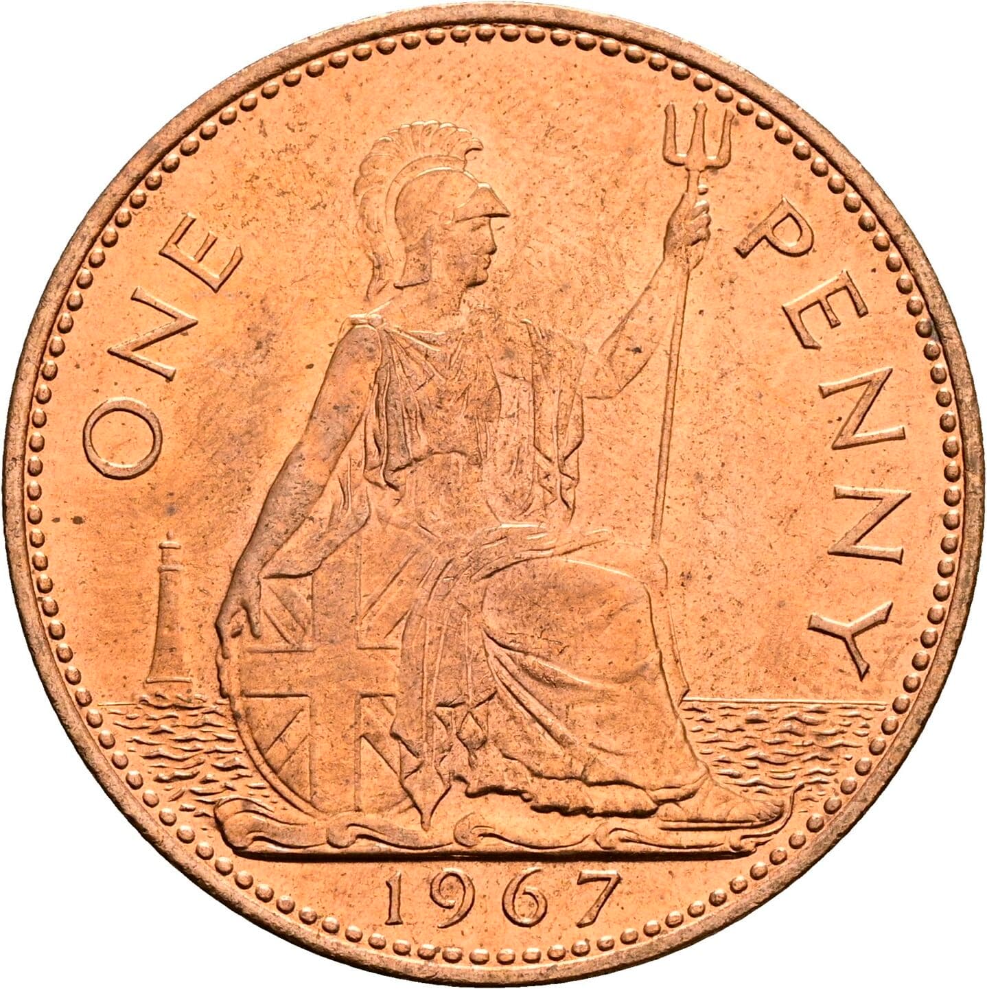 1 Penny Elisabeth II. 1952-2022 1967 – Rückseite