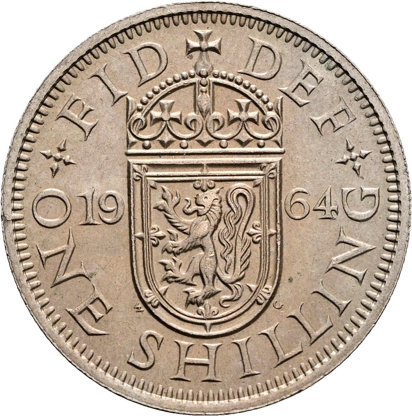 1 Shilling Elisabeth II. 1952-2022 1964 – Rückseite