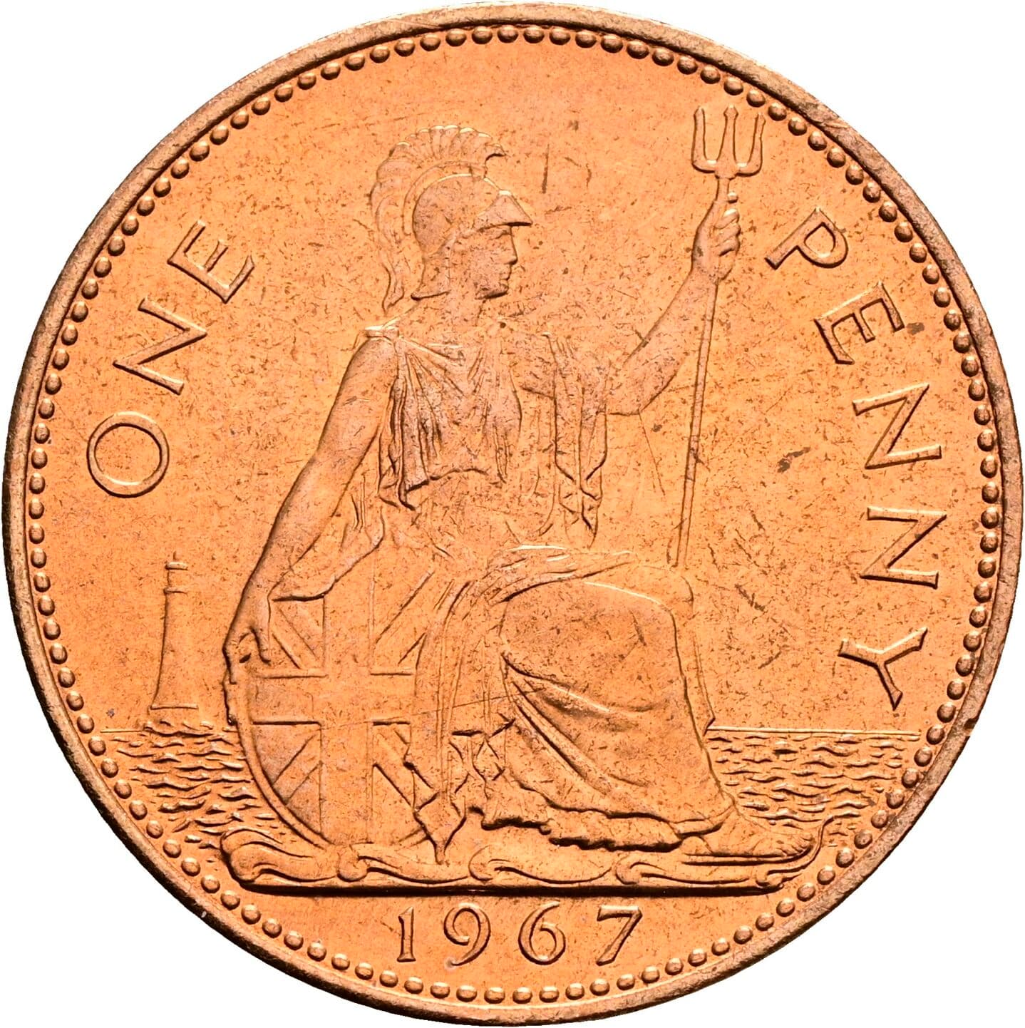 1 Penny Elisabeth II. 1952-2022 1967 – Rückseite