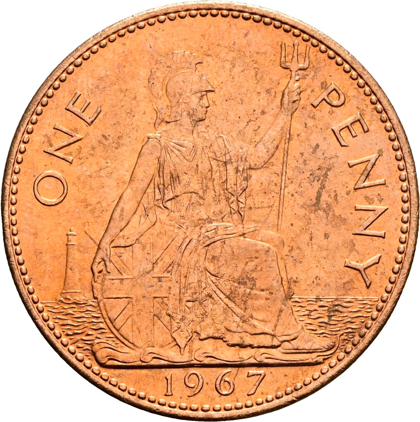 1 Penny Elisabeth II. 1952-2022 1967 – Rückseite