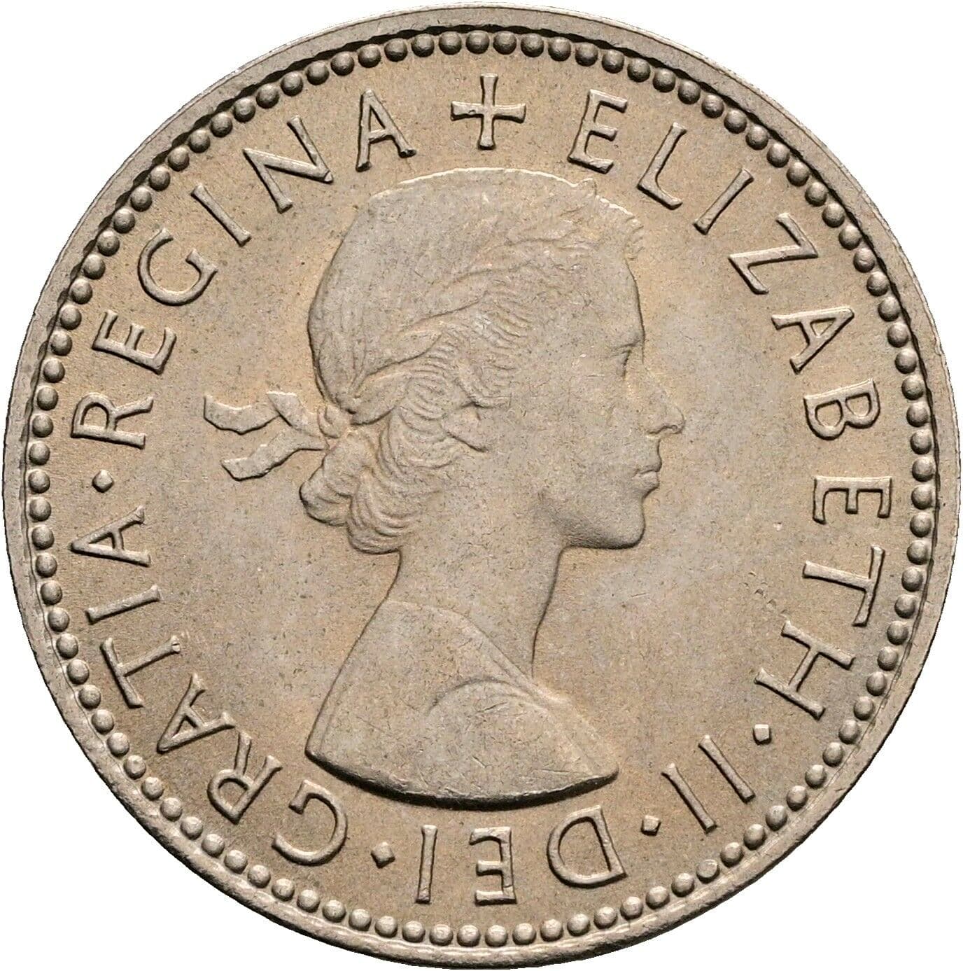 1 Shilling Elisabeth II. 1952-2022 1964 – Vorderseite
