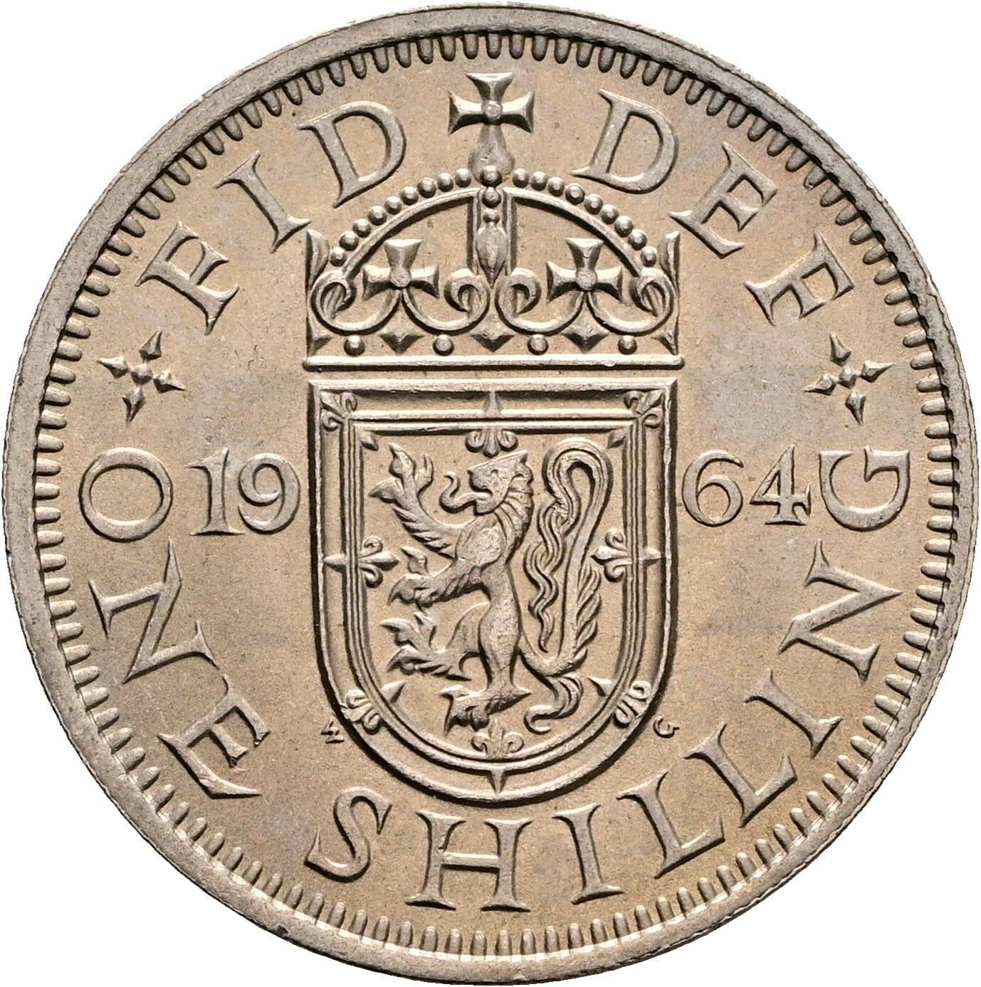 1 Shilling Elisabeth II. 1952-2022 1964 – Rückseite