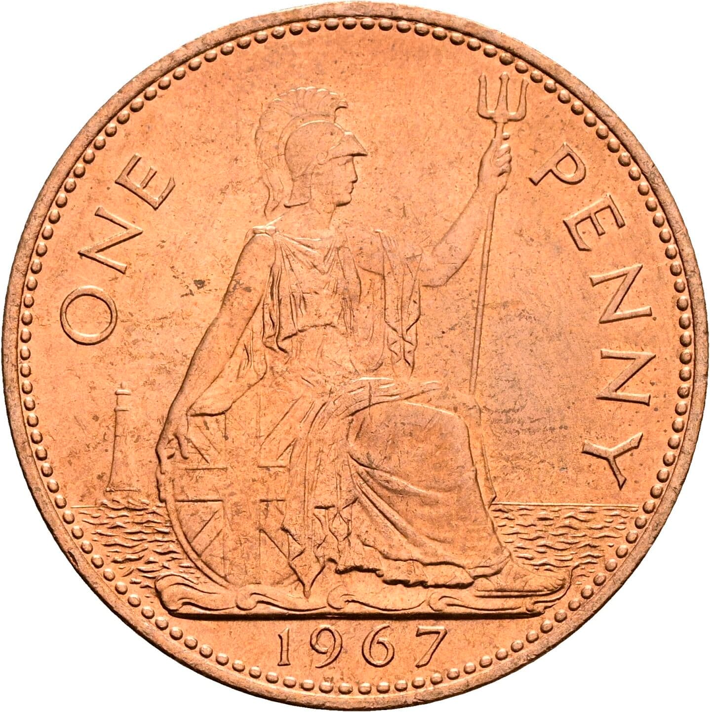 1 Penny Elisabeth II. 1952-2022 1967 – Rückseite