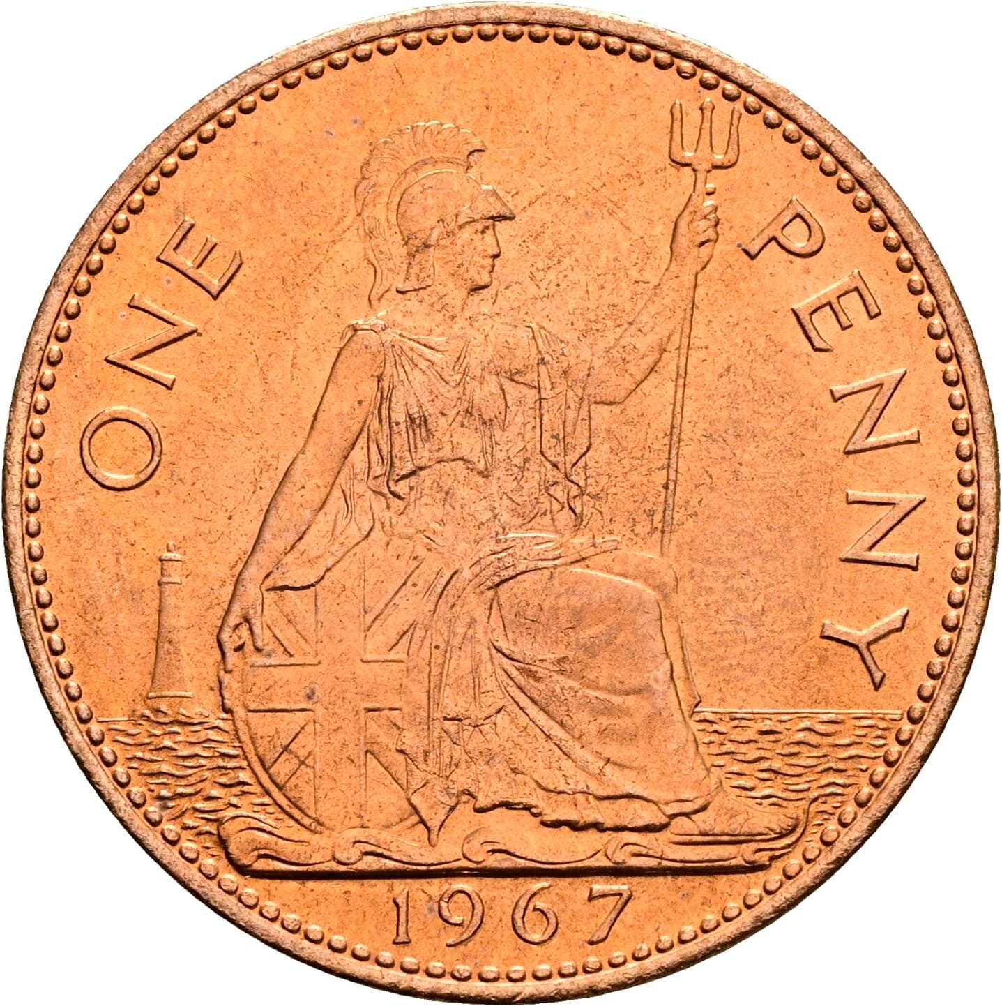 1 Penny Elisabeth II. 1952-2022 1967 – Rückseite