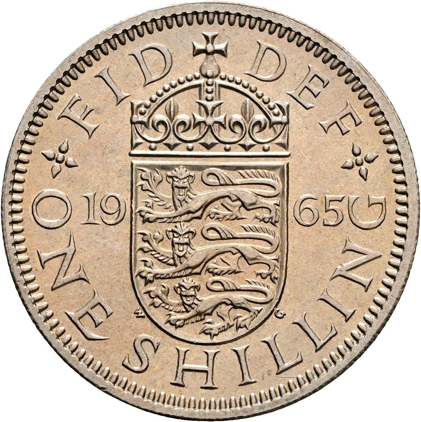 1 Shilling Elisabeth II. 1952-2022 1965 – Rückseite