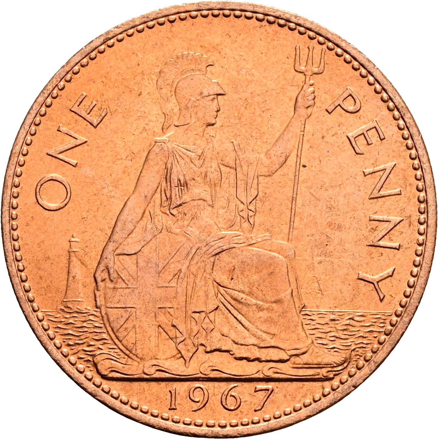1 Penny Elisabeth II. 1952-2022 1967 – Rückseite