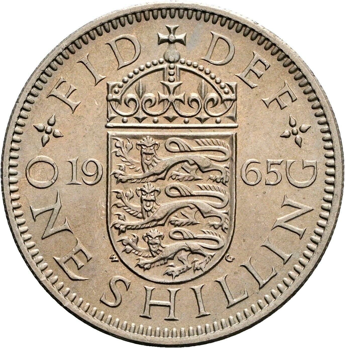 1 Shilling Elisabeth II. 1952-2022 1965 – Rückseite
