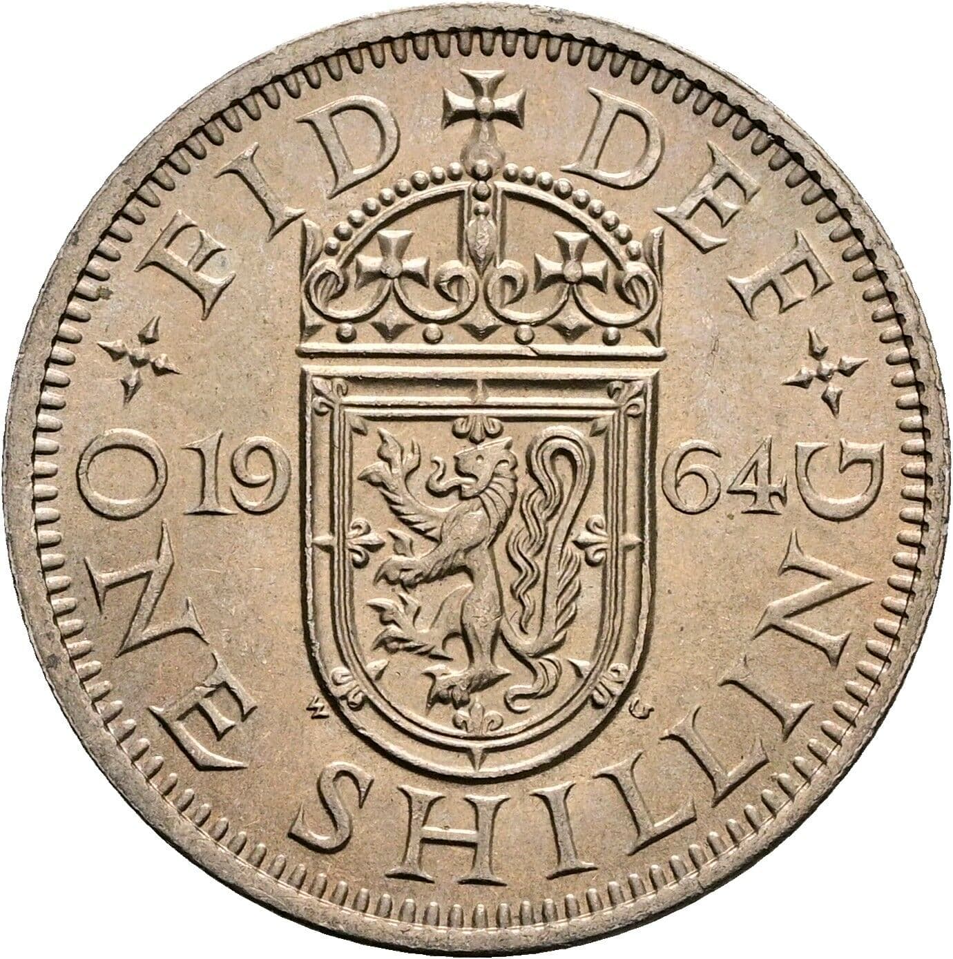 1 Shilling Elisabeth II. 1952-2022 1964 – Rückseite