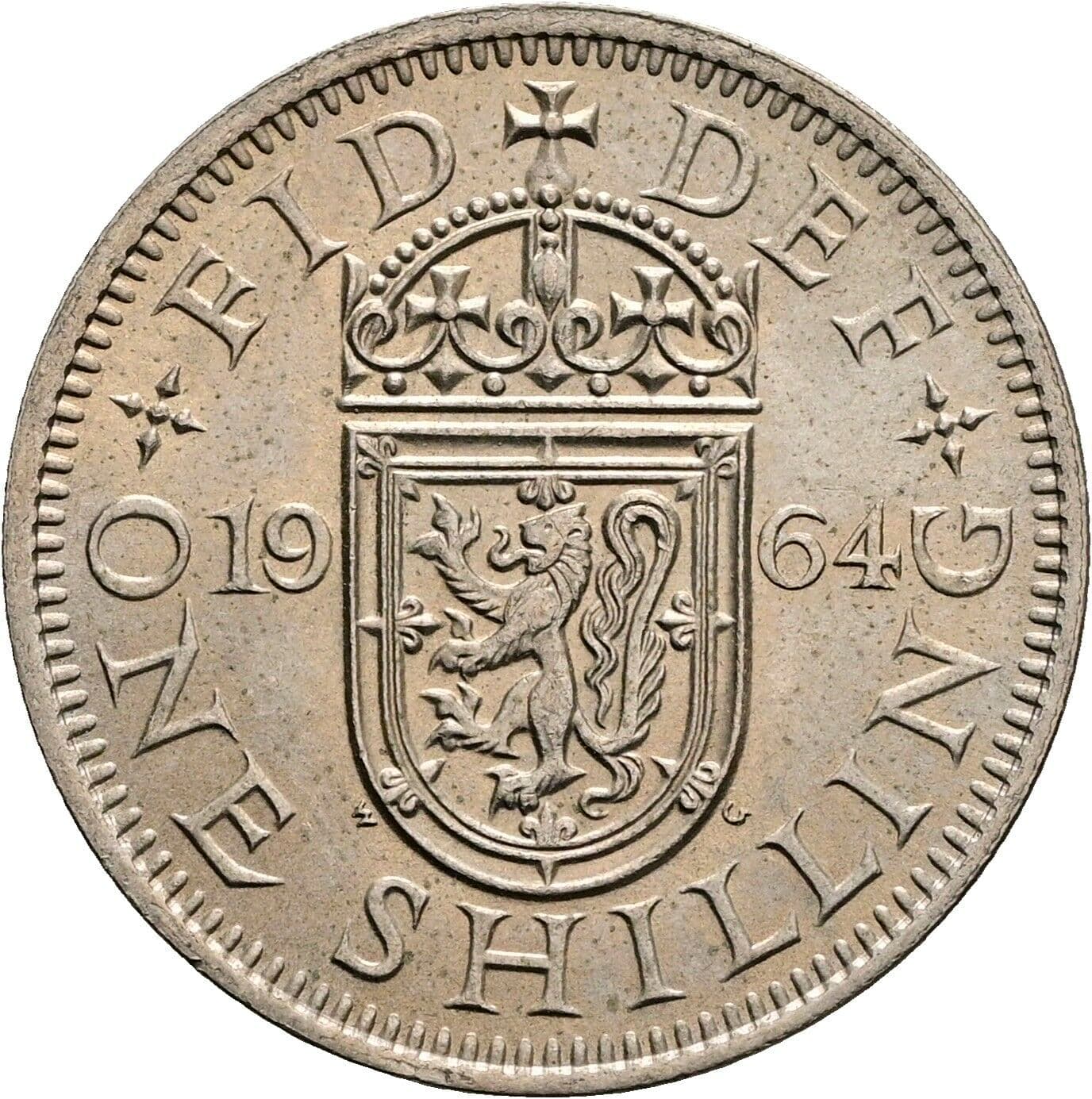 1 Shilling Elisabeth II. 1952-2022 1964 – Rückseite