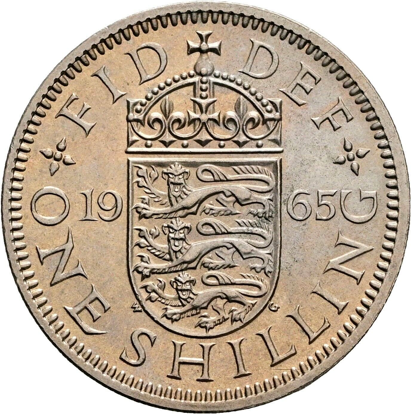 1 Shilling Elisabeth II. 1952-2022 1965 – Rückseite