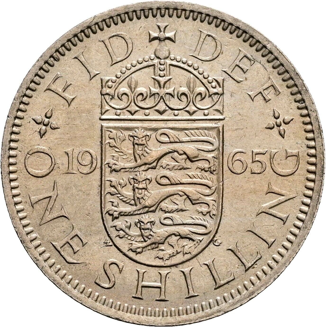 1 Shilling Elisabeth II. 1952-2022 1965 – Rückseite