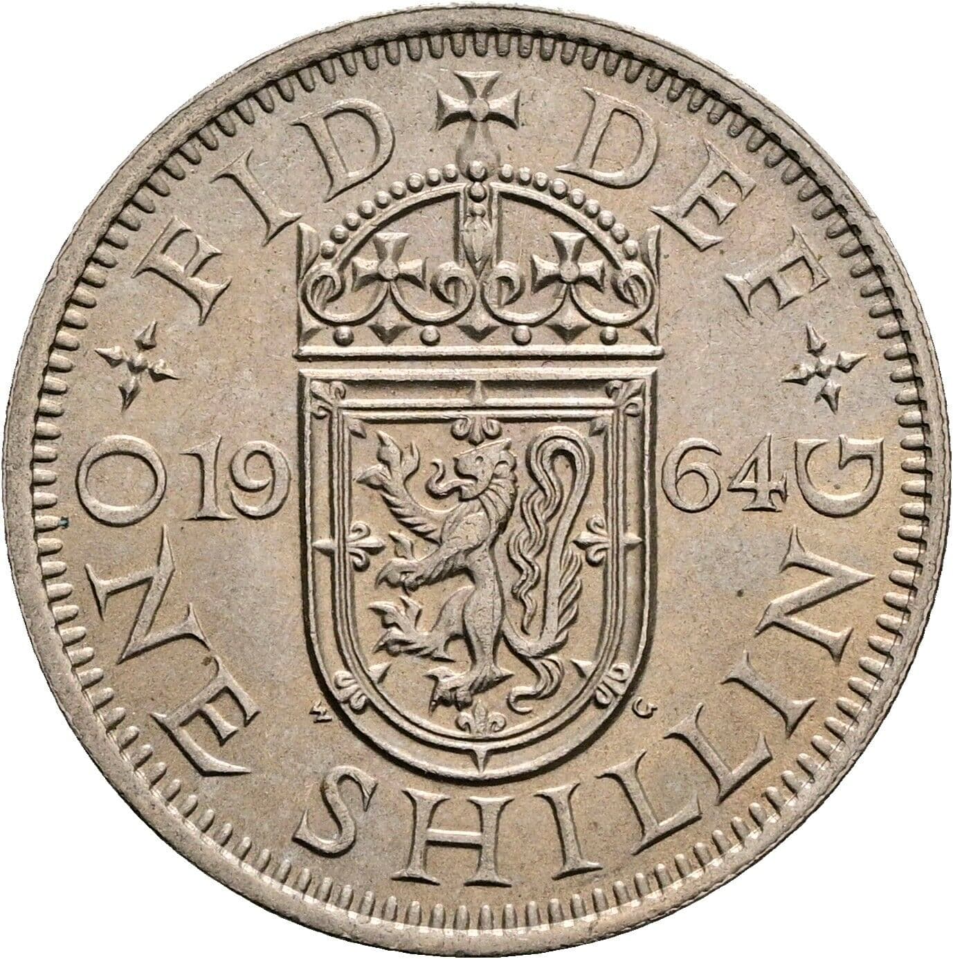 1 Shilling Elisabeth II. 1952-2022 1964 – Rückseite