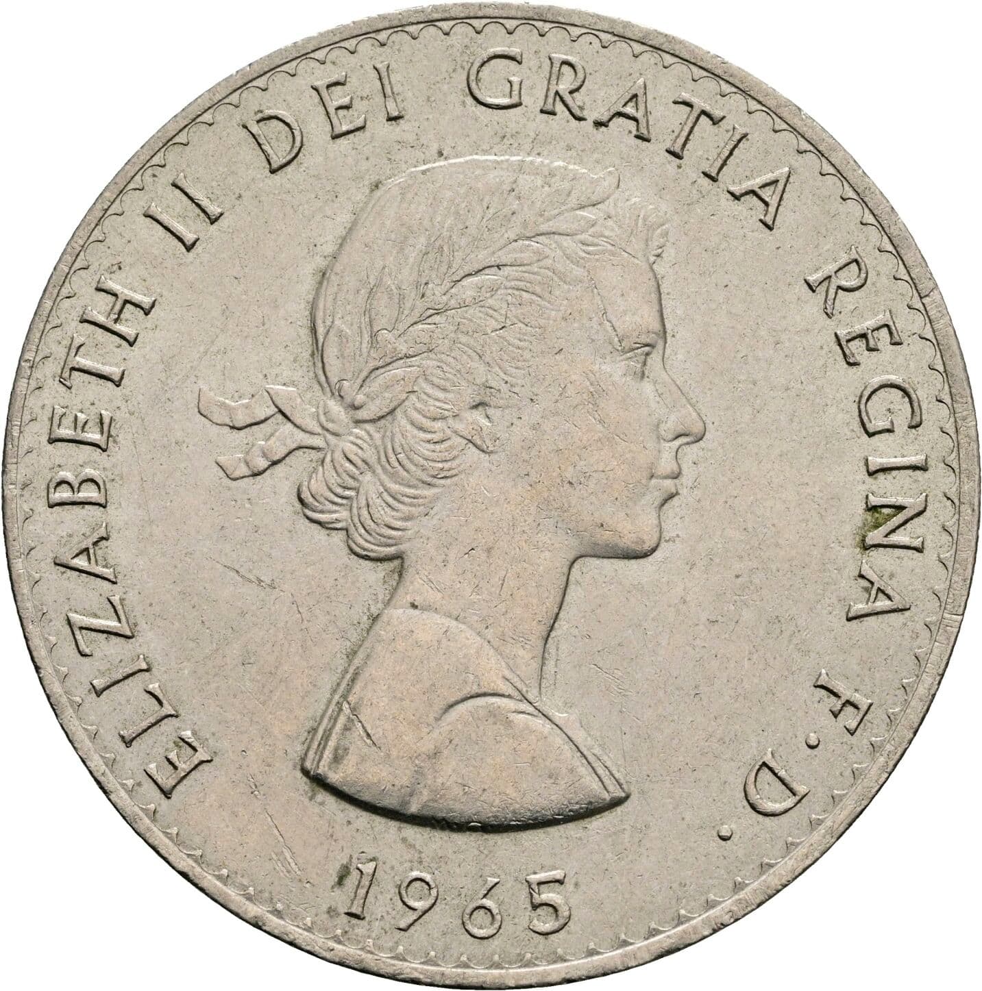 1 Crown Elisabeth II. 1952-2022 1965 – Rückseite