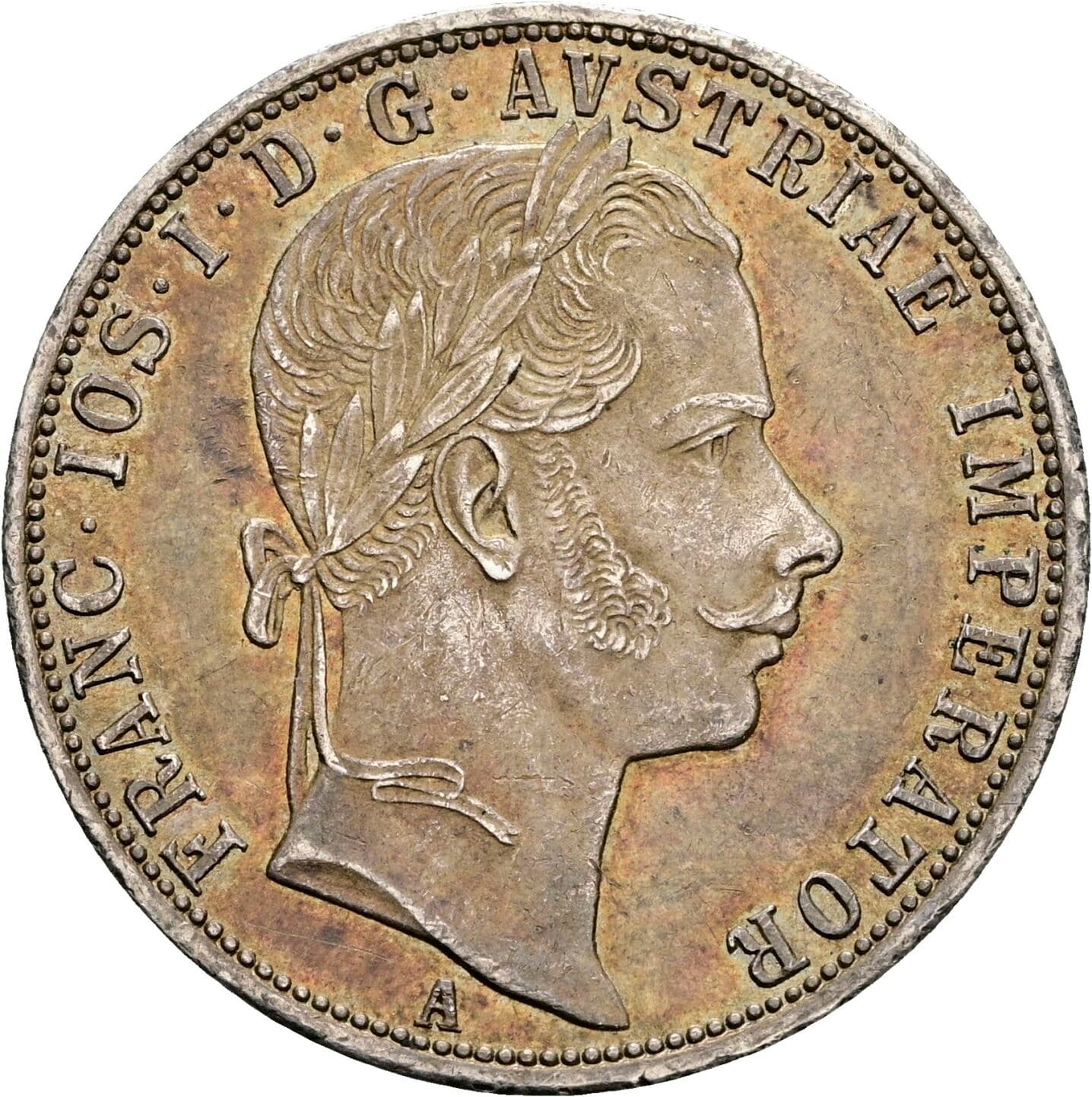 1 Gulden Franz Joseph I. 1848-1916 1860 A – Vorderseite