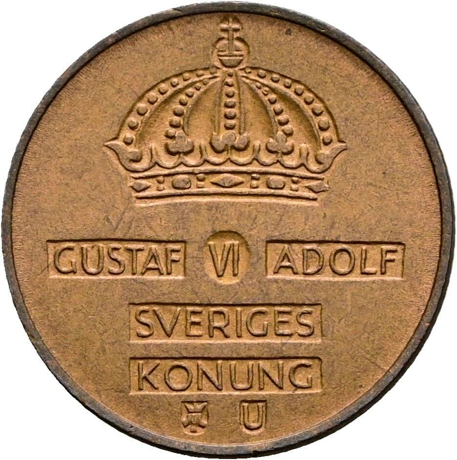 1 Öre Gustav VI. Adolf (1950-1973) 1968 – Rückseite