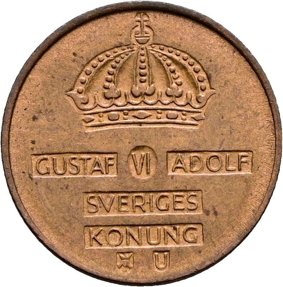 1 Öre Gustav VI. Adolf (1950-1973) 1968 – Rückseite