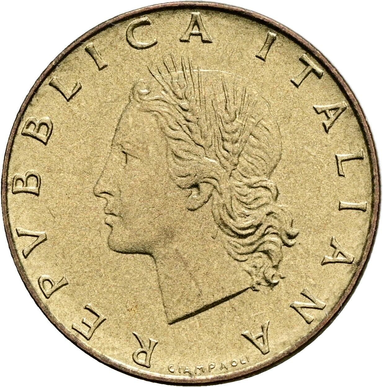 20 Lire 1975 – Vorderseite