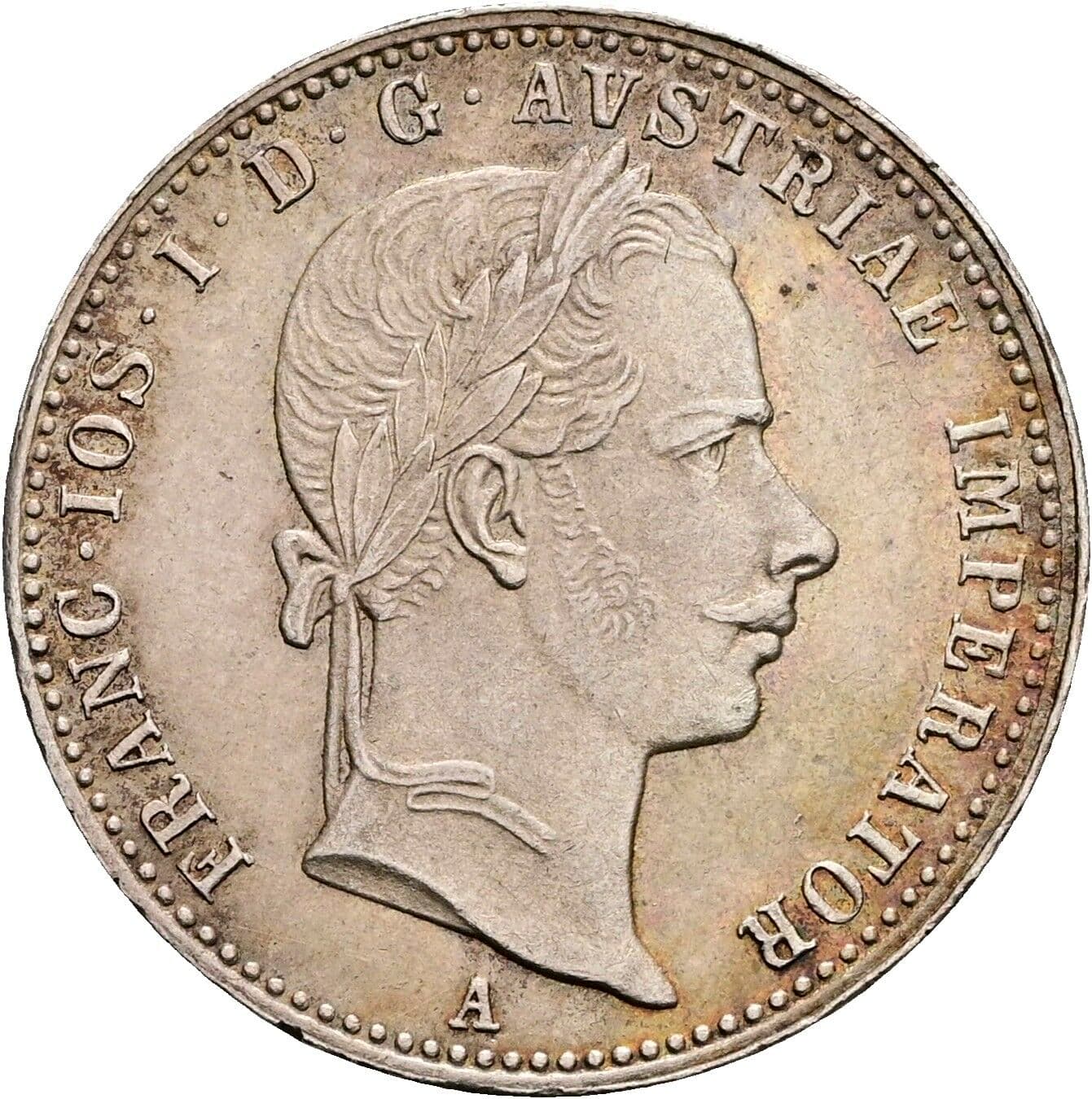 1/4 Gulden Franz Joseph I. 1848-1916 1858 A, Wien – Vorderseite