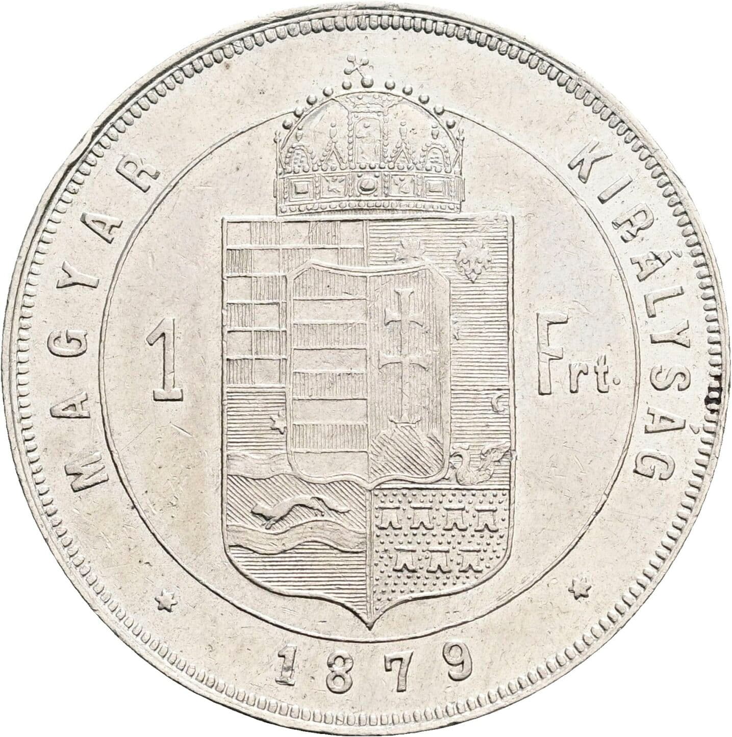 1 Forint Franz Joseph I. 1848-1916 1879 KB – Rückseite