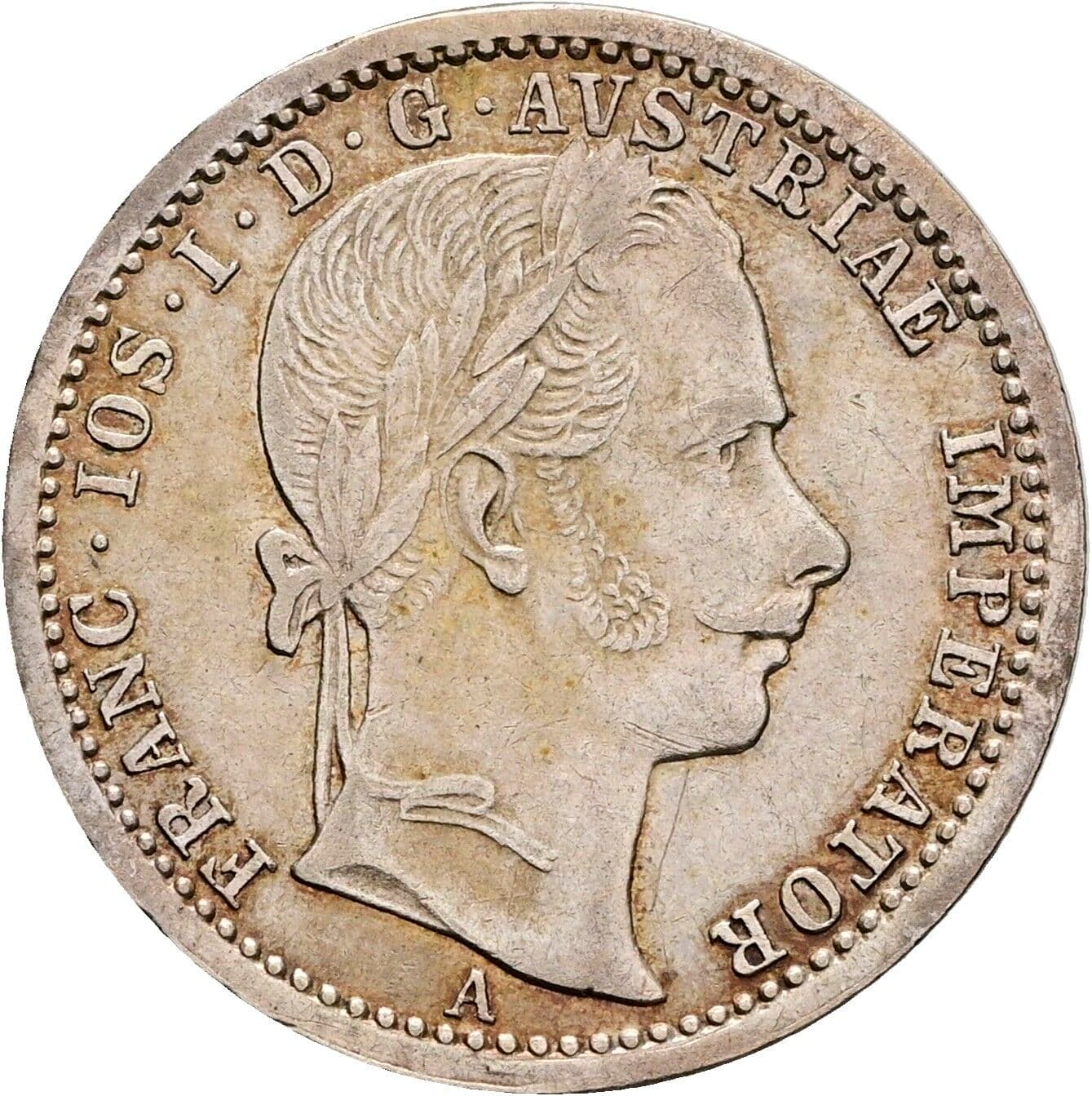 1/4 Gulden Franz Joseph I. 1848-1916 1862 A, Wien – Vorderseite