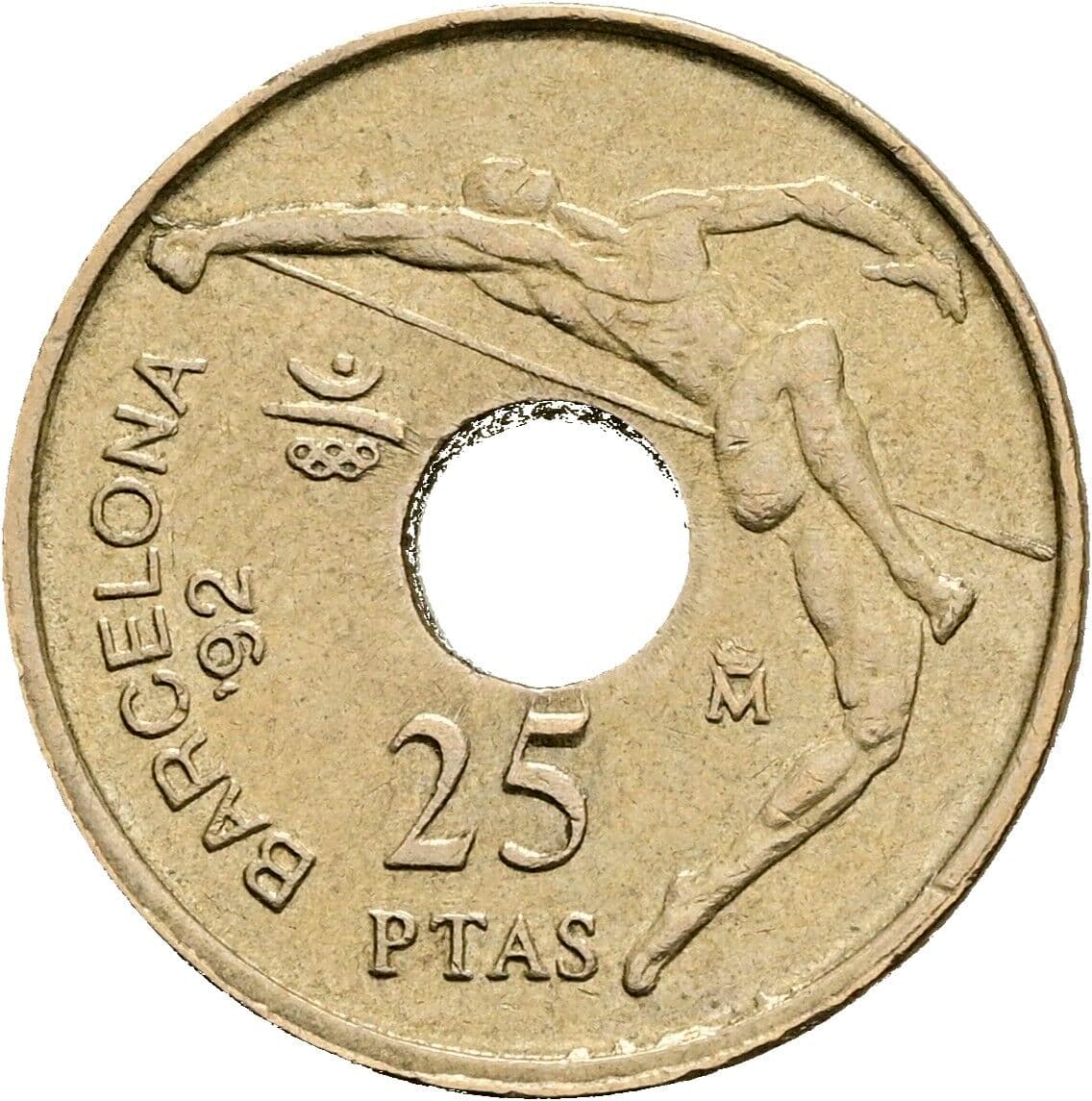 25 Pesetas Juan Carlos (1975-2014) 1990 – Rückseite