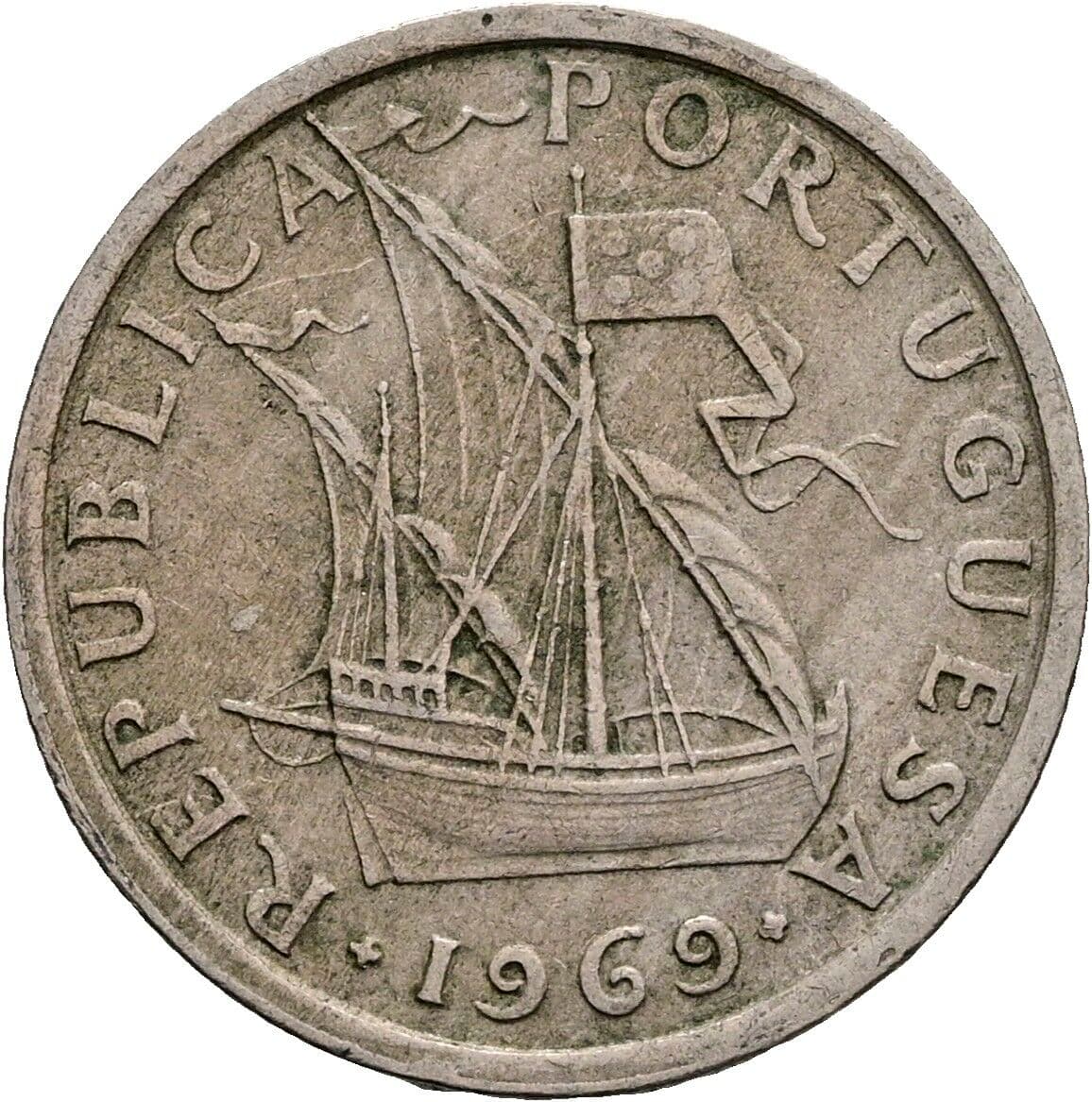 2 1/2 Escudos 1969 – Vorderseite