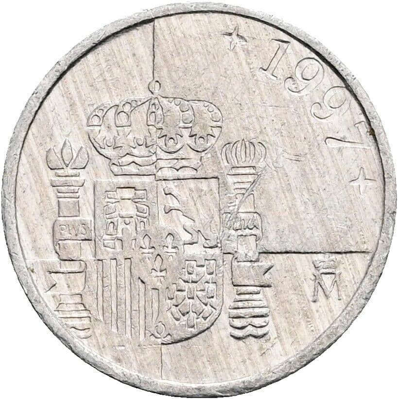 1 Peseta Juan Carlos (1975-2014) 1997 – Rückseite