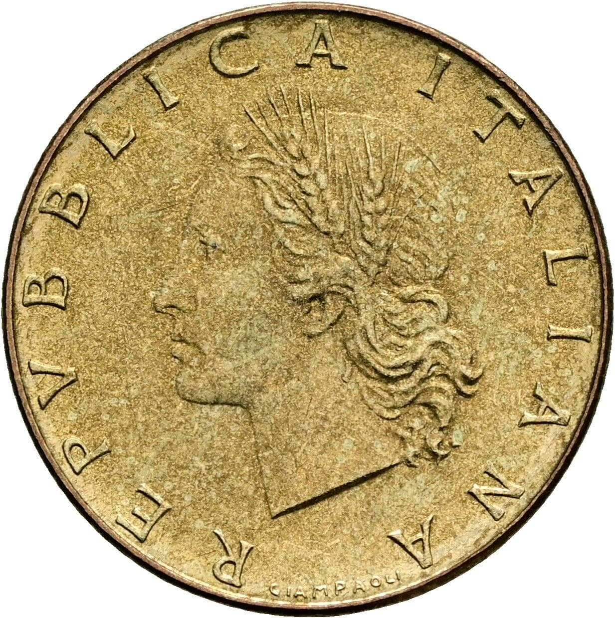20 Lire 1974 – Vorderseite