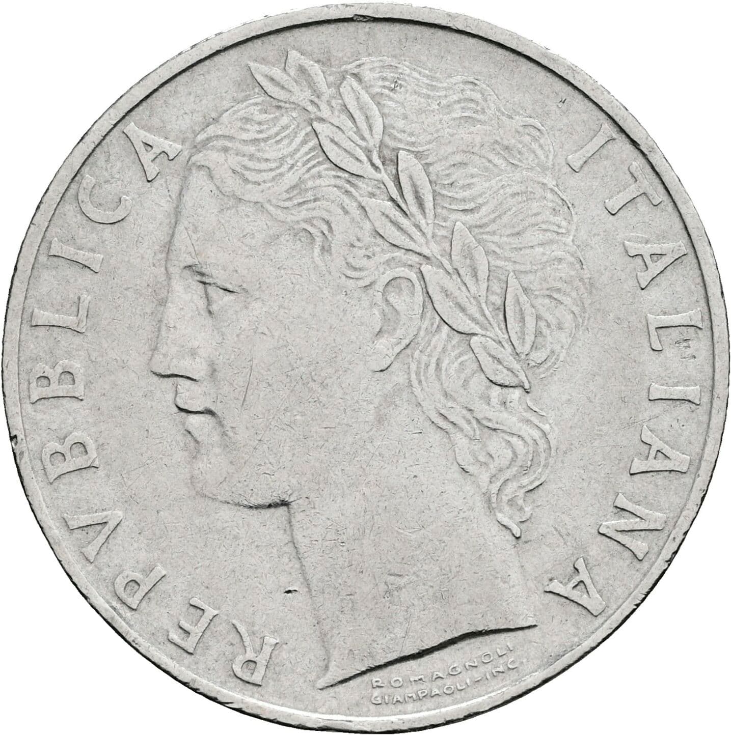 100 Lire 1956 – Vorderseite