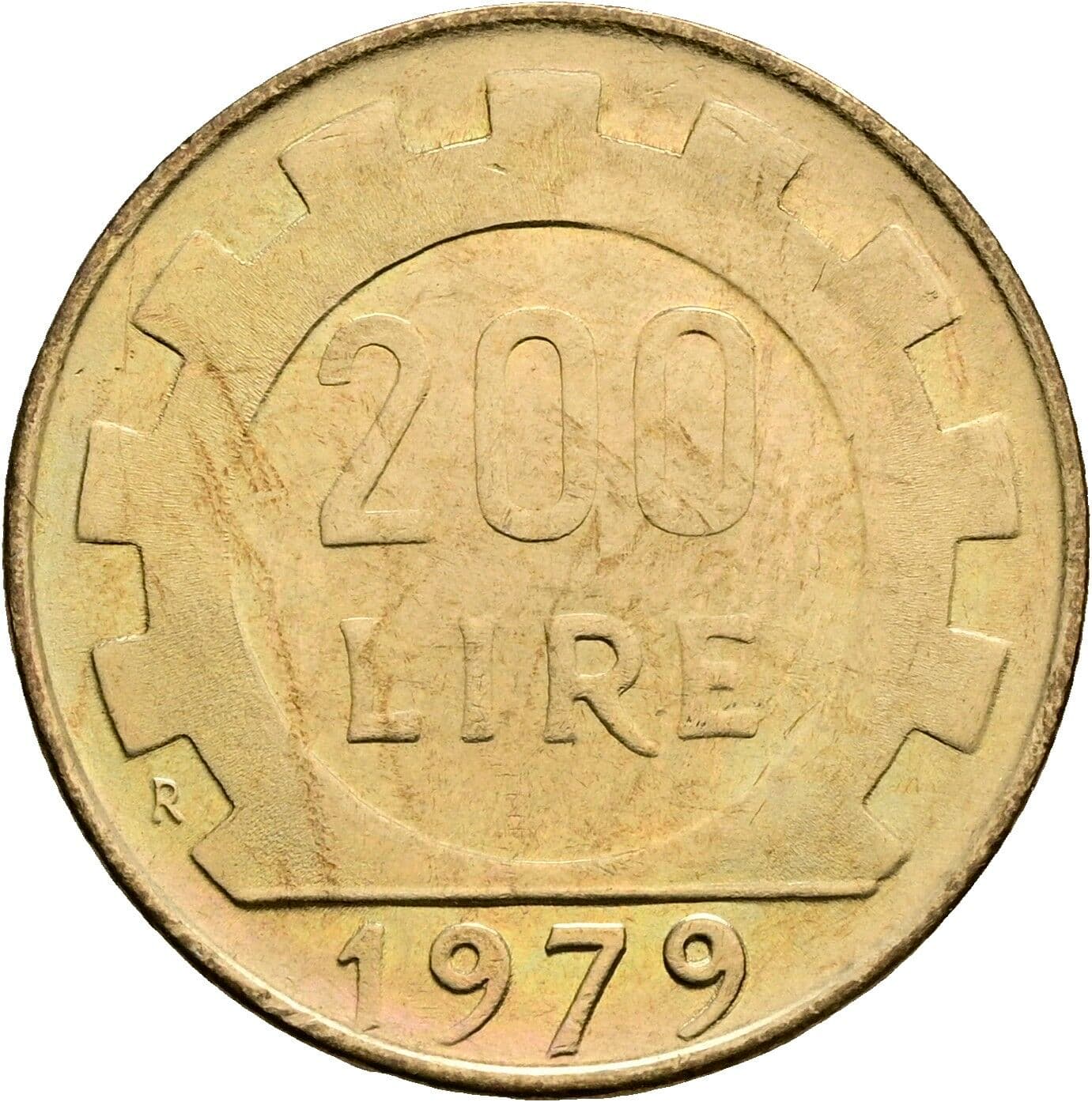 200 Lire 1979 – Rückseite