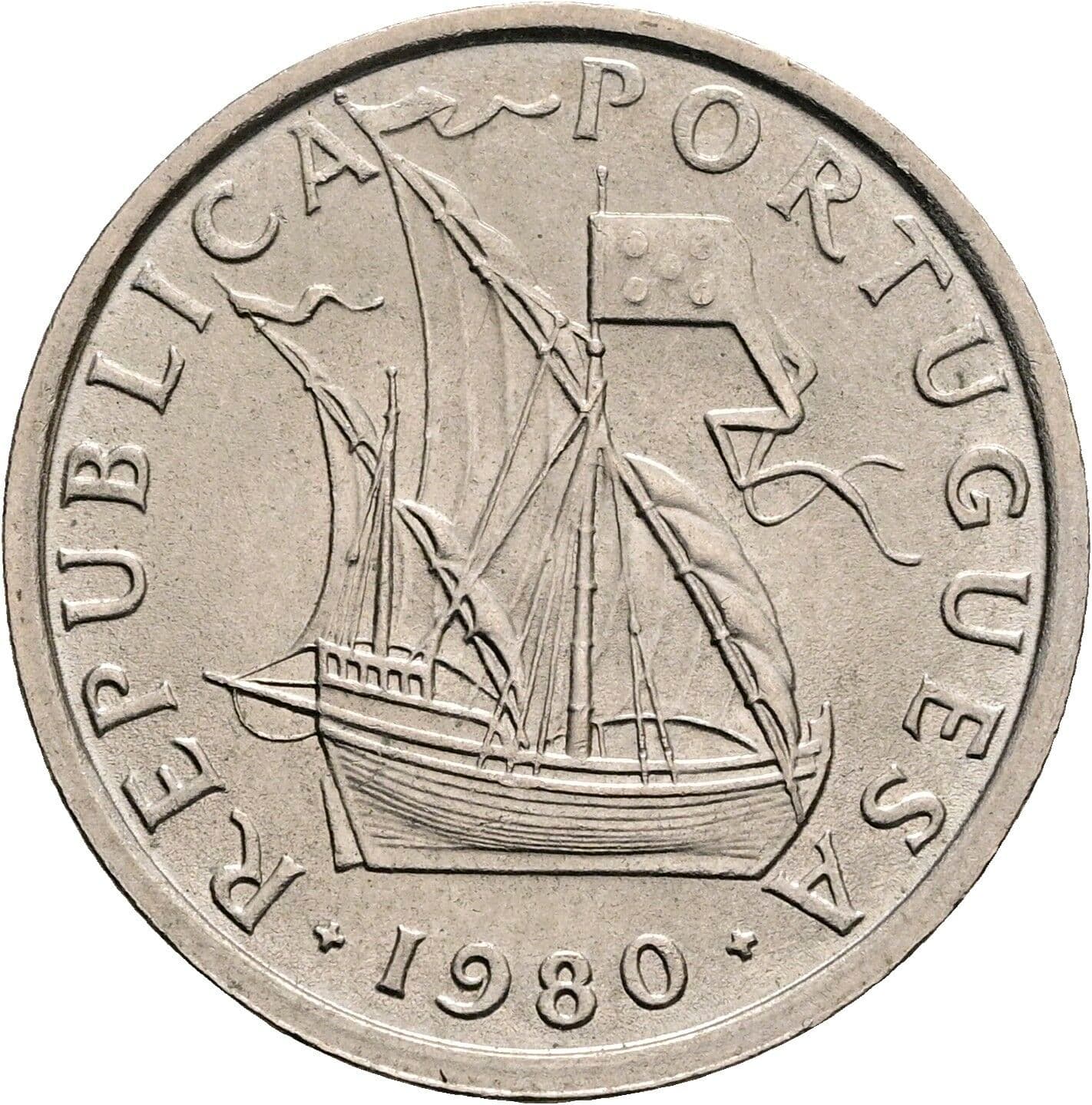 5 Escudos 1980 – Rückseite
