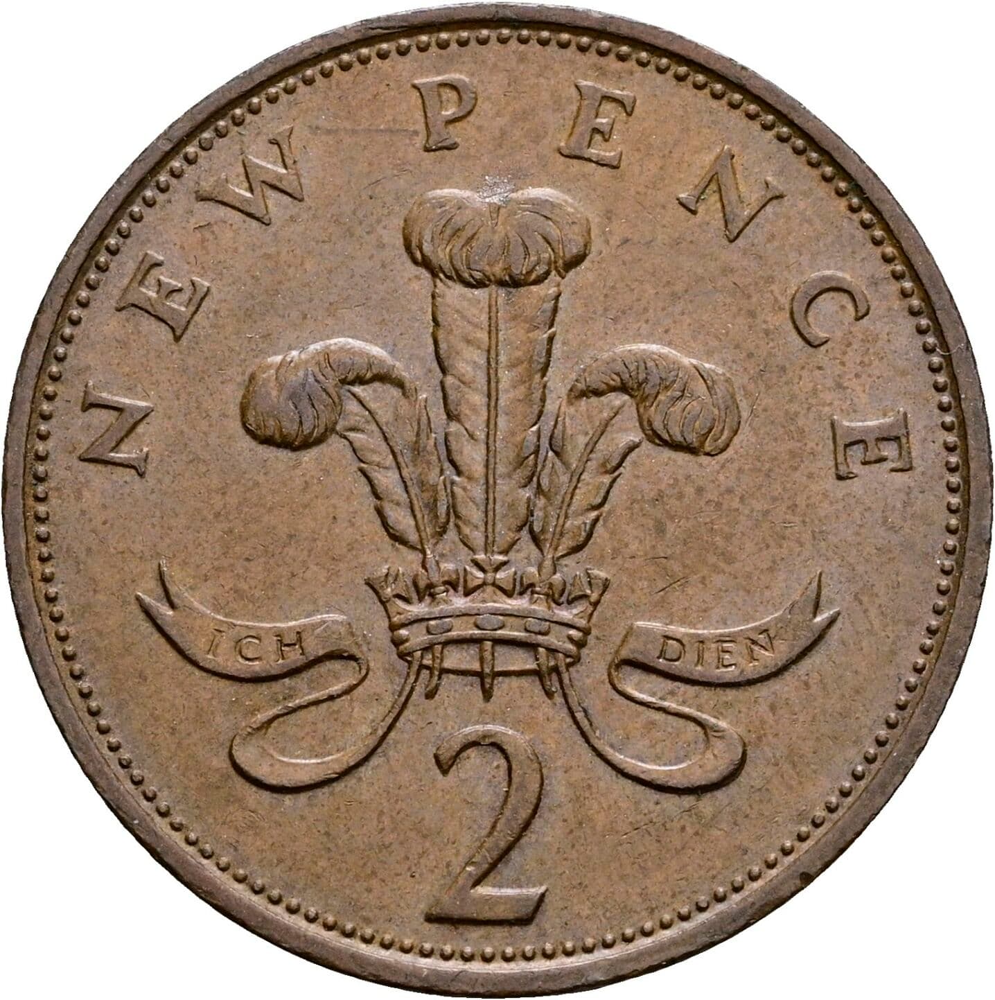 2 New Pence Elisabeth II. 1952-2022 1978 – Rückseite
