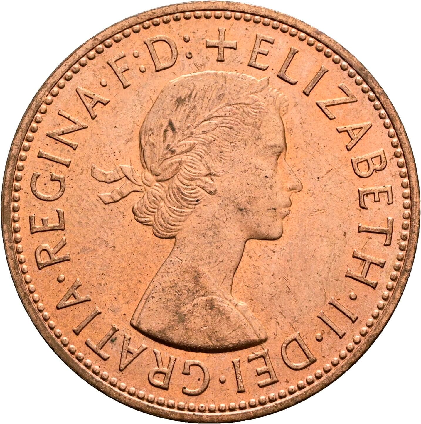 1 Penny Elisabeth II. 1952-2022 1967 – Vorderseite