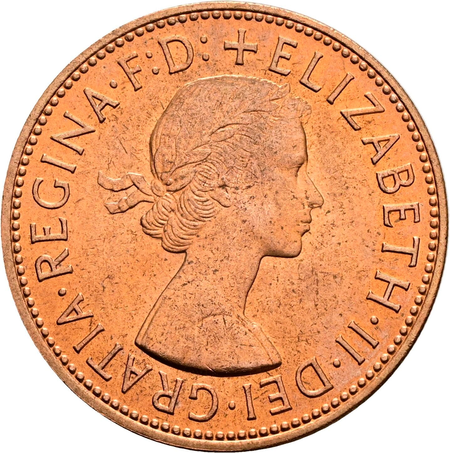 1 Penny Elisabeth II. 1952-2022 1967 – Vorderseite