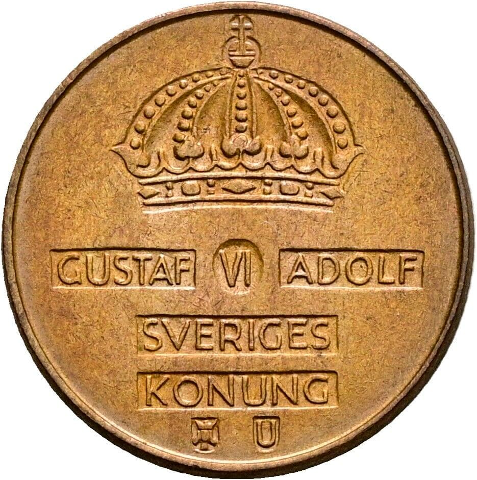 1 Öre Gustav VI. Adolf (1950-1973) 1962 – Rückseite