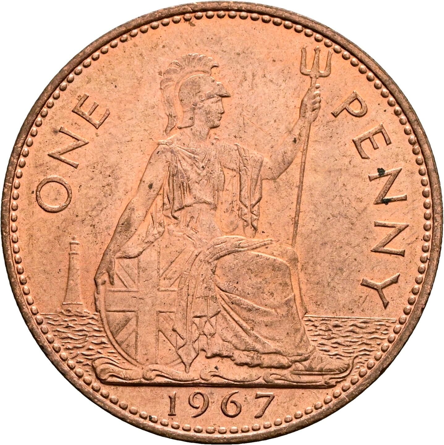 1 Penny Elisabeth II. 1952-2022 1967 – Rückseite