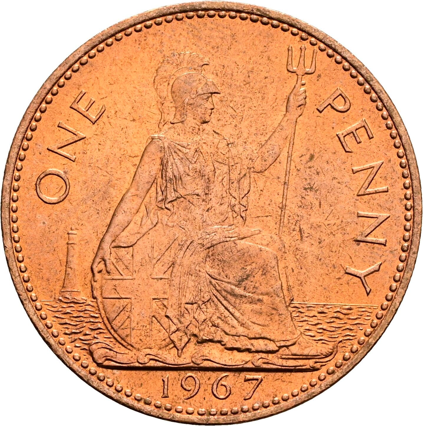 1 Penny Elisabeth II. 1952-2022 1967 – Rückseite