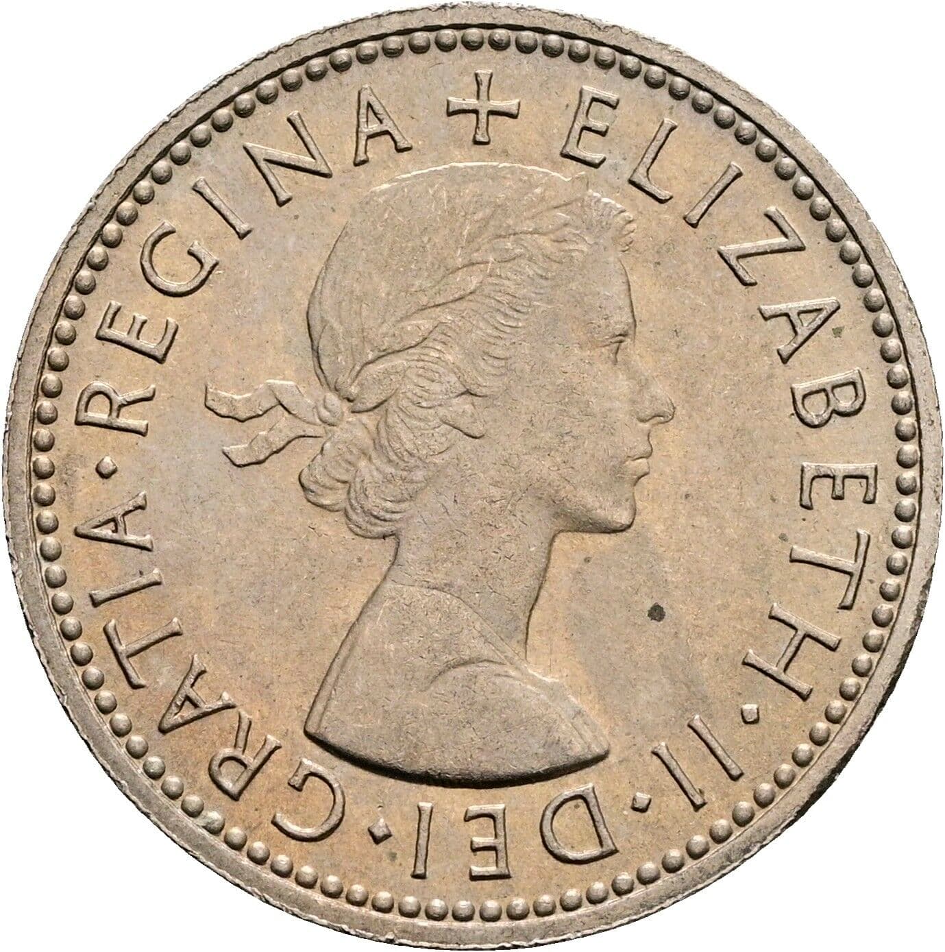1 Shilling Elisabeth II. 1952-2022 1964 – Vorderseite
