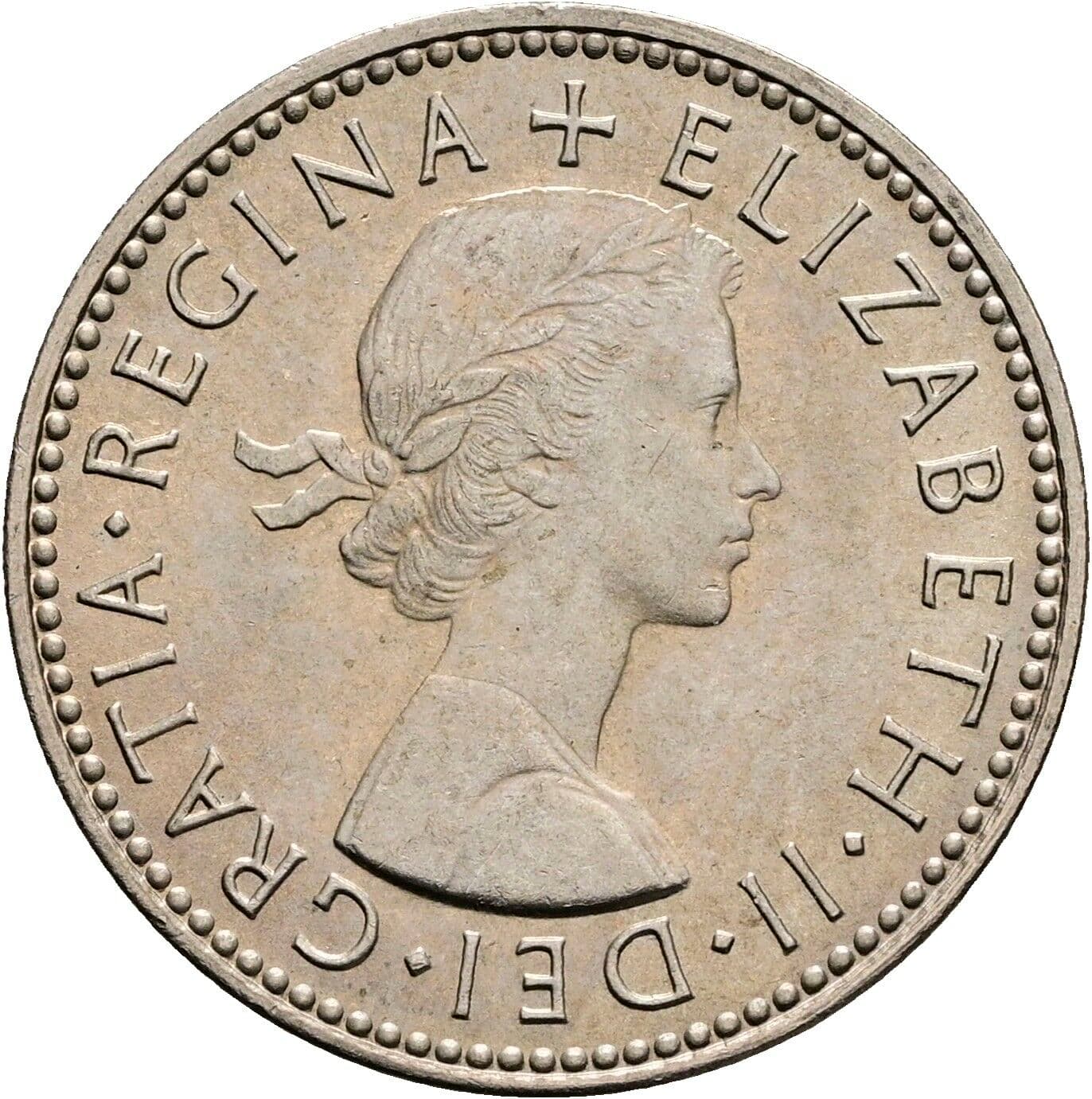 1 Shilling Elisabeth II. 1952-2022 1965 – Vorderseite