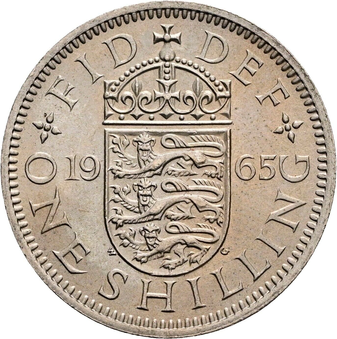 1 Shilling Elisabeth II. 1952-2022 1965 – Rückseite