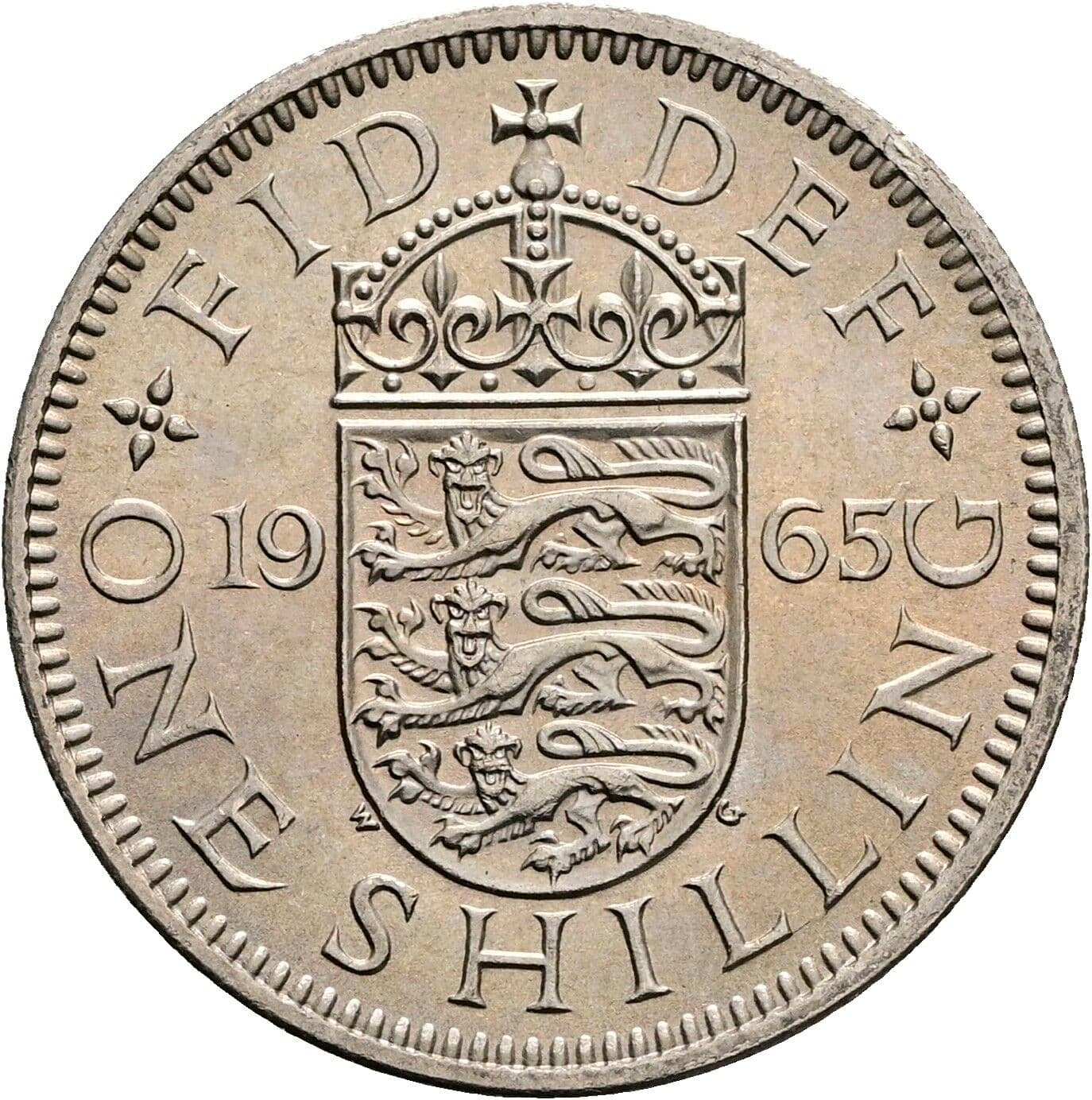 1 Shilling Elisabeth II. 1952-2022 1965 – Rückseite