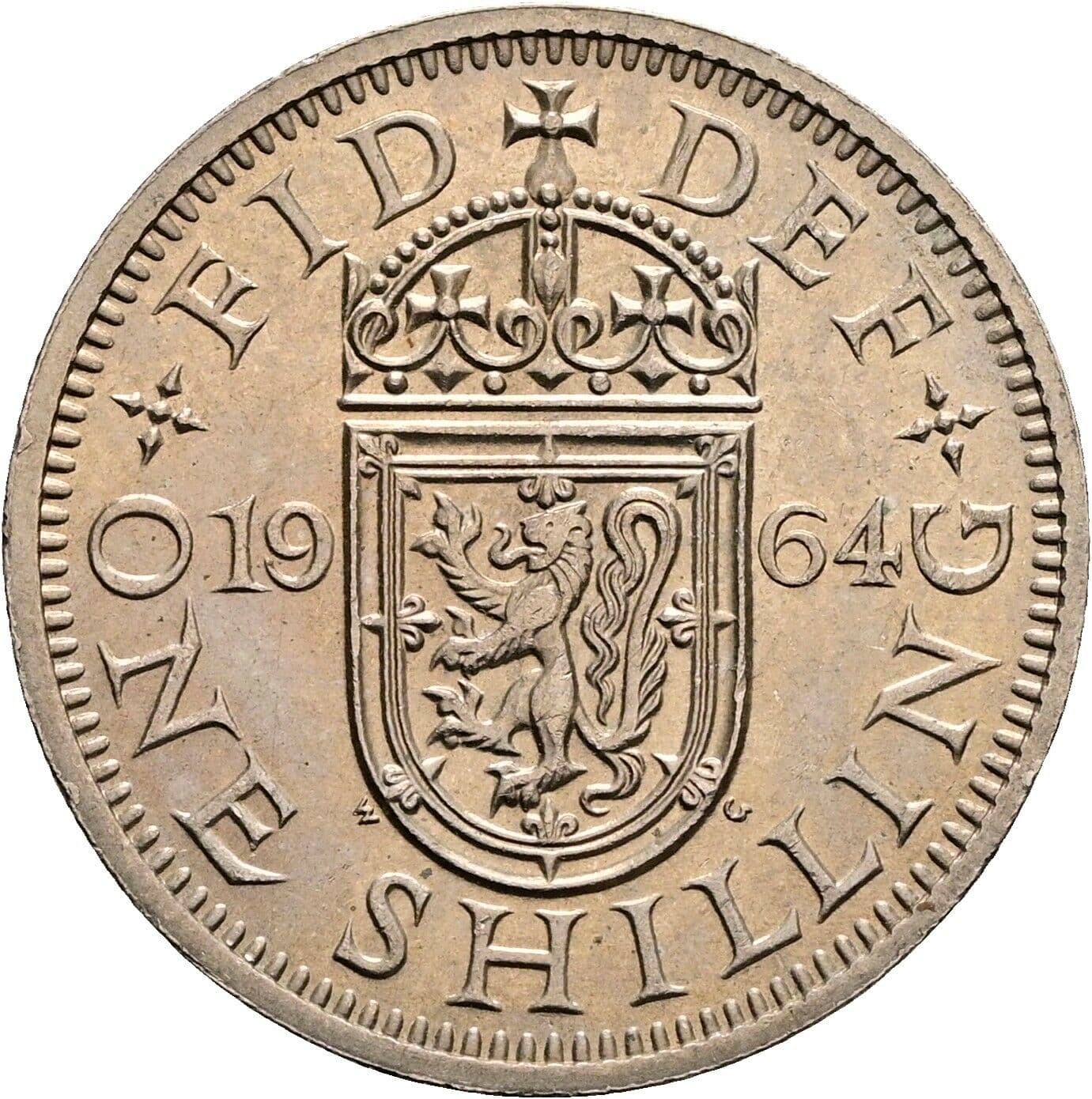 1 Shilling Elisabeth II. 1952-2022 1964 – Rückseite