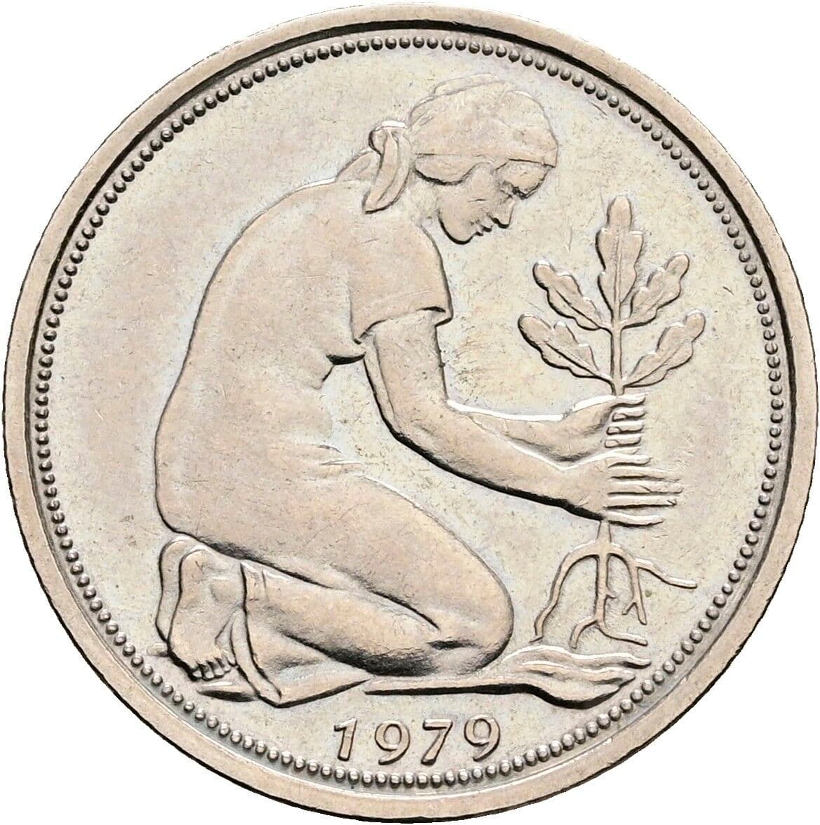 50 Pfennig 1979 D – Rückseite