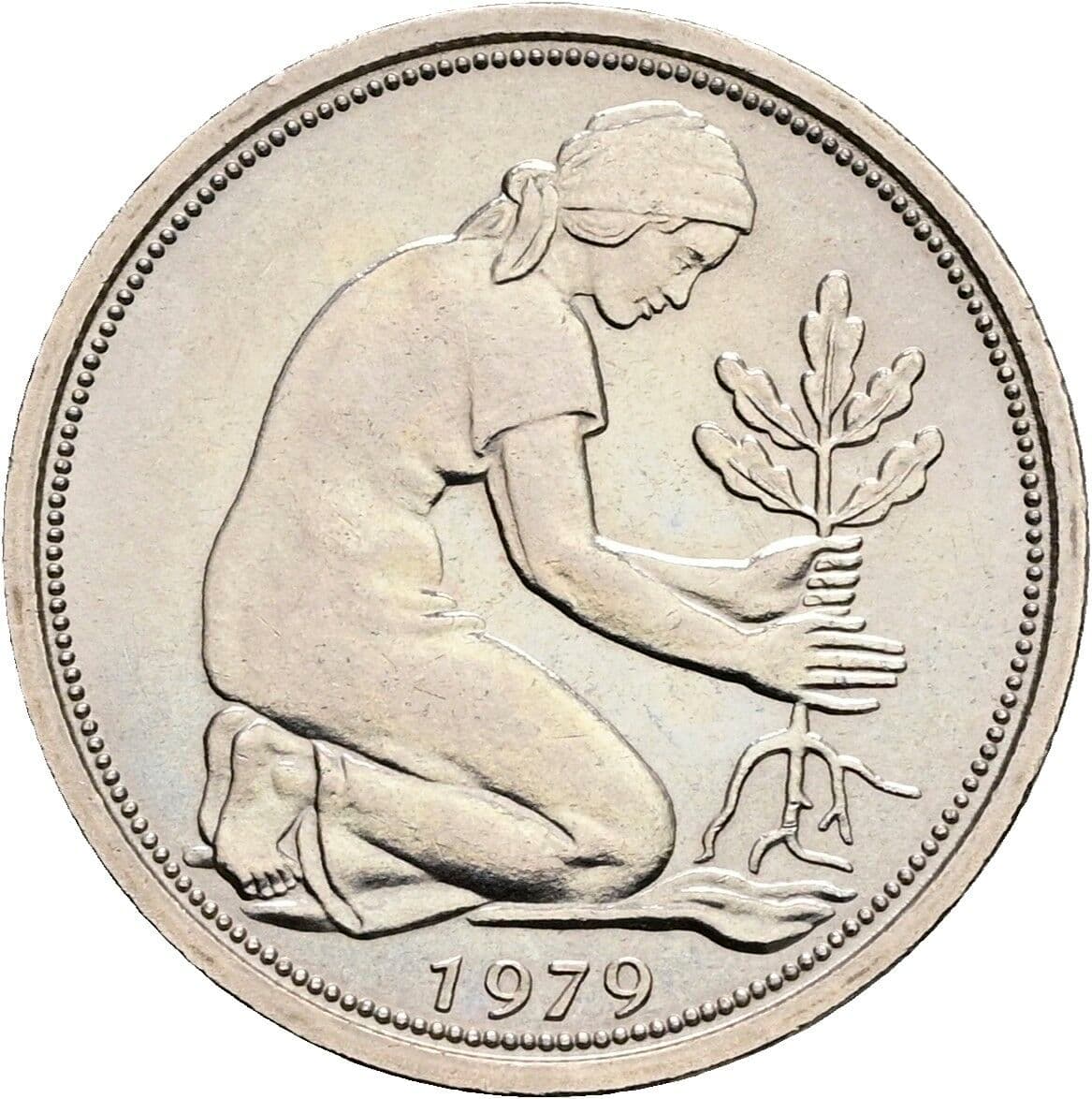 50 Pfennig 1979 D – Rückseite
